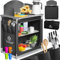 KESSER® Campingküche | Inkl. Tragetasche & Becherset | Campingschrank Faltschrank | mit Aluminiumgestell | Reiseküche | Küchenbox | Zeltschrank | Outdoor Camping Küche | Anthrazit | Typ F2
