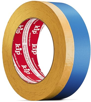 Kip 367 Multi-Tape – 2-i-1 Washi-Tec och tygband för maskering, skydd och putsning 36 mm/24 mm x 25 m | Maskeringstejp och rengöringstejp för väggfärg, spatel, akryl, målning och lackering