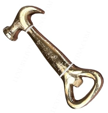 Bottle Opener Handheld Gold Hammer 5 x 2 Unique Gift for Home Bar