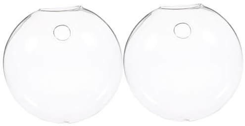 Garneck 2pcs Wall Hanging Hydroponic Glass Vase Planter Transparent Flower Pot for Indoor Decorative Plants Home Garden