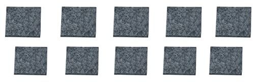 QUARKZMAN Meubles Patins Carrés 3/4 et 1 1/2 Autocollants Antidérapants Anti-Rayures Feutre Patins Sols Protecteur Gris 130pcs