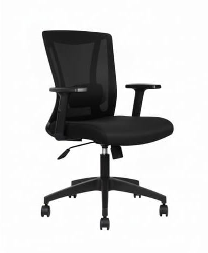 Genérico NIHM Workplace Silla Operativa Ergonómica Jungle | Malla Transpirable, Lumbar 2D Ajustable, Espuma Alta Densidad 40kg/m³, Reclinable 130°, EN 1335 | Silla Escritorio Oficina Negra