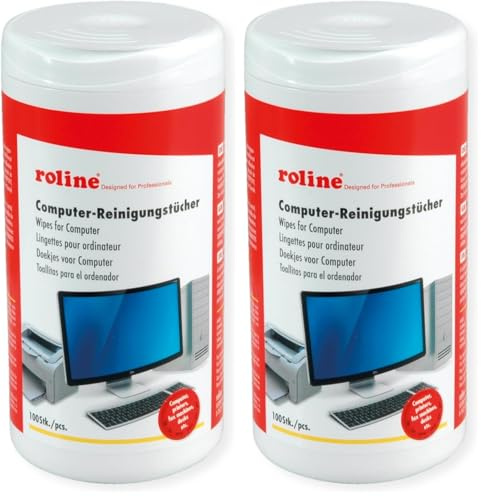 ROLINE Lingettes de nettoyage universelles, 100 pièces (Lot de 2)