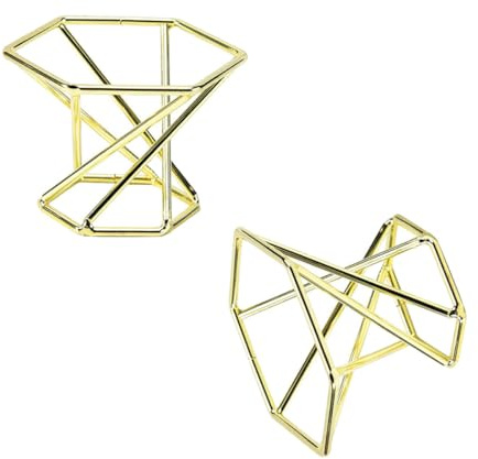 SOIMISS Soporte para Borlas de Polvo de Acero Inoxidable Dorado Estante para Guardar Esponjas de Maquillaje 2 Piezas Secado Rápido y Almacenamiento Práctico para Mujeres y Niñas