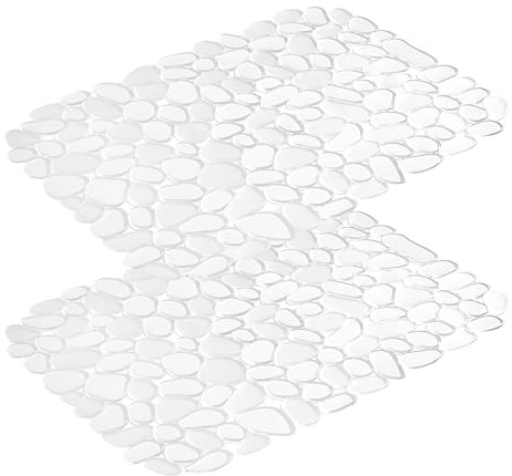 Sink Protector Mat, 2 Pcs Kitchen Sink Protector Mat, 40x30cm Clear PVC Sinks Protectors Kitchen Sinks Mats Non-Slip Sinkss Protectors Dish Drying Mats for Ceramic Stainless Steel