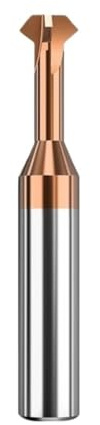 Fasenfräser 1 Stück Hartmetall-Fasenfräser 90 Grad, Schaftfräser Ober-/Unterfasenfräser for CNC-Bearbeitung(Gold,10mm*60mm)