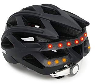 Livall Unisex – Erwachsene BH60SE Musik, Rücklicht, Blinker, Navigation, Anruffunktion und SOS-System Fahrradhelm, schwarz, 55-61cm