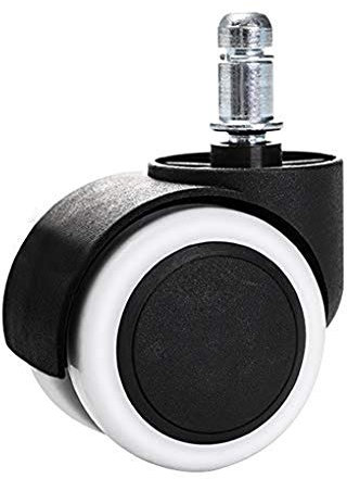 Office Chair Caster,Castors Furniture Twin Castors Swivel Castors Desk Casters Replacement Castors Wheels Component Pulley 48mm Durable and Robust(No Scratches/Noise) (1pc)