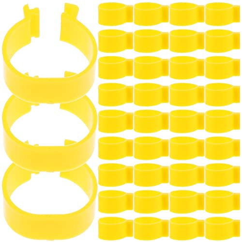 POPETPOP 100pcs Poultry Leg Bands for Identification Open-style Chicken Foot Rings for Ducks Geese and Hens Random Colors for Breeding and Management