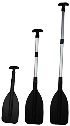 Bootskiste 53-107 cm Teleskop Paddel Stechpaddel Notpaddel Hilfspaddel (schwarz)