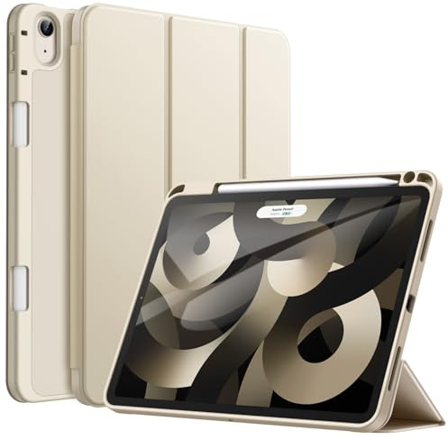 JETech Hülle für iPad Air 11 M4/M3/M2 & Air 5/4 10,9, Polarstern | Für iPad Air 11 (2026-2024) & Air 10,9 (2022/2020), Weiches TPU, Pencil Holder, Dreifach-Ständer, Stoßfestes Leichtdesign