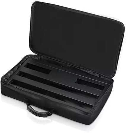 Fengtaike Tragbare Gitarren-Effektpedal-Board-Tasche – Aufbewahrungstasche für E-Gitarren-Zubehör, Effektpedal-Aufbewahrungstasche, Schwarz , Kosmetikkoffer