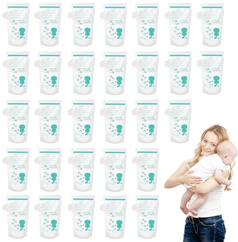 Paodduk Muttermilch-Gefrierbeutel, Muttermilch-Aufbewahrungsbeutel-Gefrierschrank - 30 Stück Stillbeutel,Muttermilchbeutel mit großem Fassungsvermögen zum Kühlen, Einfrieren, Pumpen und Stillen