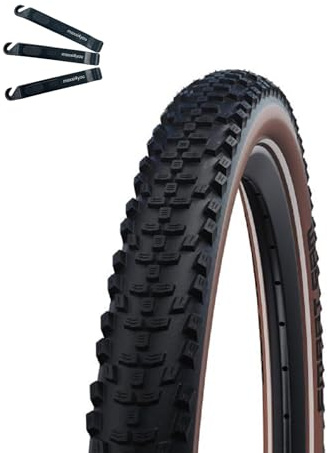 1 x Schwalbe Smart Sam Fahrradreifen Double Defense ADDIX Performance Line Schwarz/Bronze 65-622 (29x2.60) inkl. Reifenheber