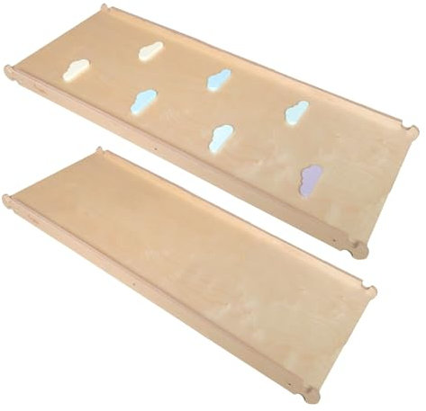 Family Nation, Scivolo Montessoriano Rainbow, Scivolo e Arrampicata, per Bambini da 1 Anno di Età, Sviluppo di Equilibrio e Agilità, Solida Struttura in Legno, Colori Atossici, 113x44,5 cm