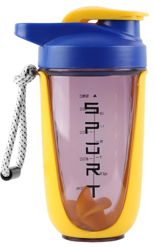 EACHPT Protein Shaker,Shaker per proteine da 600 ml per frullati di integratori,shaker per proteine con tappo a vite,setaccio e scala graduata|A prova di perdite,senza BPA