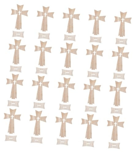 DIYEAH 20stücke Holz Kreuz Dekoration Stehendes Holz-kreuz Für Schlafzimmer Und Schreibtisch Kreative Religiöse Wohnaccessoires Für Haus Und Büro Langlebige Handwerkskunst