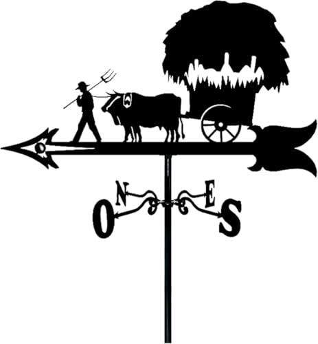 Girouette avec indicateur de direction du vent - Outils de mesure pour jardin, ferme, cour, tonnelle, bus