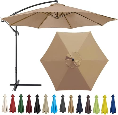 Terrassenschirm Ersatz Baldachin Marktschirm Ersatz Top Outdoor Marktschirm Ersatz Top Sonnenschirm für Terrassenschirm, Marktschirm für Garten,Markttisch (nur Baldachin),003,3.5m 8Ribs