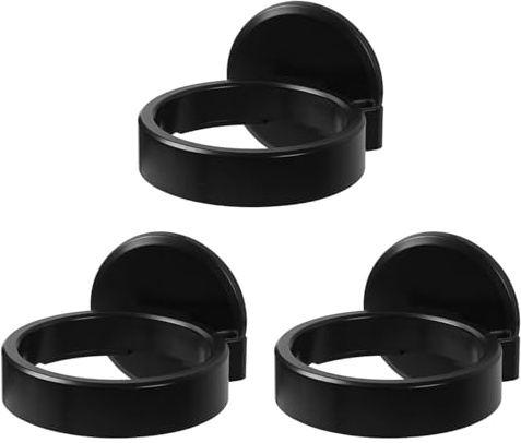 COACOM 3 Piezas De Secador De Pelo Negro, Soporte De Plástico, Soporte De Rodamiento De Pared, Suministros De Baño, Accesorios para Secadores De Pelo.