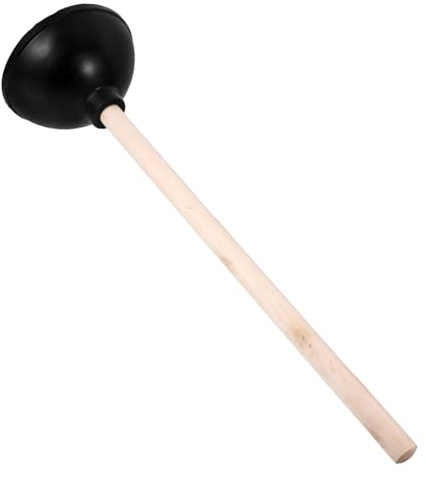 HORIALENCE Heavy Duty Toilet Plunger with Rubber for Bathroom and Sink Clogs Waist Friendly for Comfortable Use Reusable Unclogging Tool for Toilet and Sink Drain