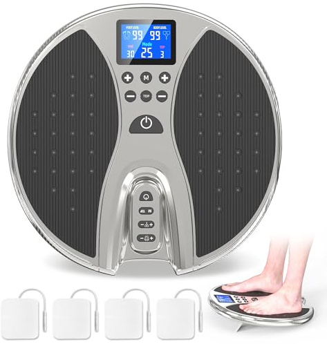 Medic Durchblutungs-Stimulator für Füße & Beine, Fußmassagegerät Muskelstimulator – Fördert die Fußdurchblutung, EMS Fußmassagegerät – Lindert Unannehmlichkeiten in Beinen und Füßen, mit TENS Pads