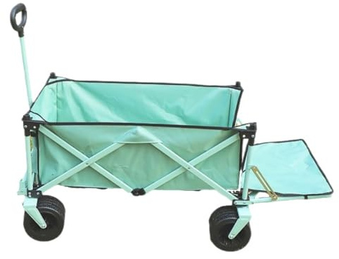 Tragbarer faltbarer Trolley für Camping, Picknicks, Nachtmärkte, leichte schwarze Handkarre für einfachen Transport und Lagerung