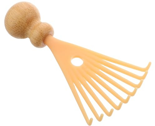 Generic Appareil de Massage Cuir Chevelu Portable Beige Mini, Masseur de Soin du Cuir Chevelu Griffe de Stimulation, Outil Relaxant pour Maison et Voyage, Brosse à Shampoing Massante