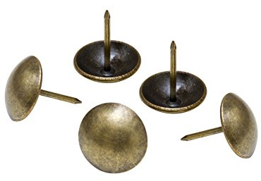 decotacks® Upholstery Nails,Tacks 5/8in (About a Dime Size) - 50 Pcs (Antique Brass)