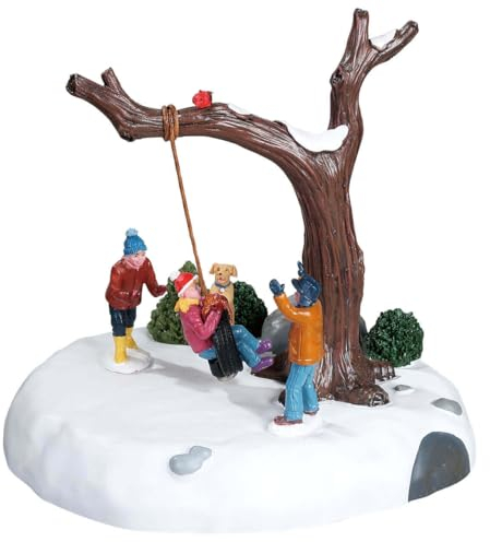 Lemax 84354 - Tire Swing Twirl - Wirbelnde Schaukel - Animiertes Tischstück - NEU 2018 - Vail Village - Dekoration/Weihnachtsdeko - Weihnachtswelt/Weihnachtsdorf