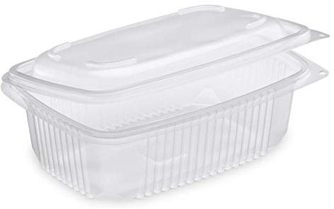 100 Vaschette Asporto Alimenti Caldi 600cc con coperchio per Rosticceria Ristorante e Alimentari utilizzabili in MICROONDE