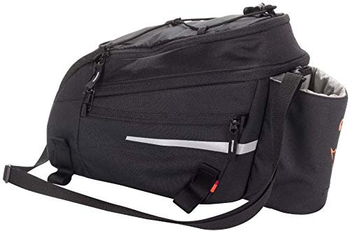 VAUDE Silkroad L mit Snap-It Halterung Gepäckträgertasche 9+2l (Black SE)