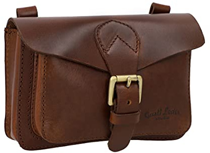 Gusti Antonio M. - Borsa da sella in pelle, antifurto, vintage, in pelle marrone