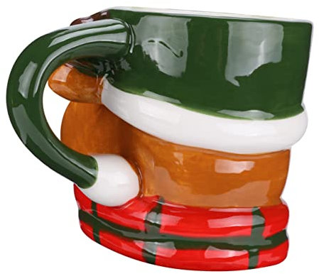 Gogogmee 1stück Weihnachtlicher Reindeer Becher Aus Keramik Kreative Tasse Für Junge Mädchen Und Für Zuhause Büro Zu Weihnachten Oder Anderen Anlässen