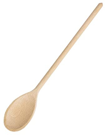 Nisbets Essentials Beech Wood Cooking Spoon 30cm 12 Inch DC063, 30 cm | Rustic styling provides a classic front-of-house look, whilst the gentle surface prevents scratching on commercial cookware.