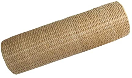 VICASKY Nackenkissen Zylinderform Naturstrohgeflecht Rundes Nackenrollenkissen Für Gesunden Schlaf Beige 30cm Länge Druckentlastung Anpassungsfähige Füllung