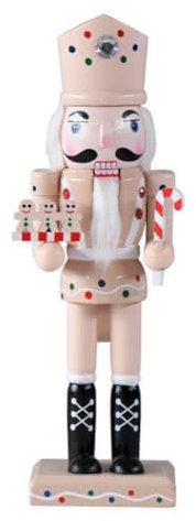 Bullpiano Christmas Nutcracker Figures,25cm Traditional Wooden Nutcracker Soldiers,Handmade Nutcracker Soldier Puppet,Xmas Nutcracker Toy,Christmas Decoration,Christmas Desktop Ornament (D)