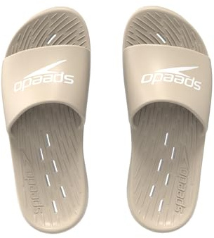 Speedo Women's Slides | Pool Sliders | Beach Footwear Sandals, Cream, 6