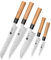 XINZUO Damascus Knife Set 5Pcs, Professional Sharp Kitchen Knife Set for Chefs and Home Cooking,with Olive Wood Octagonal Handle