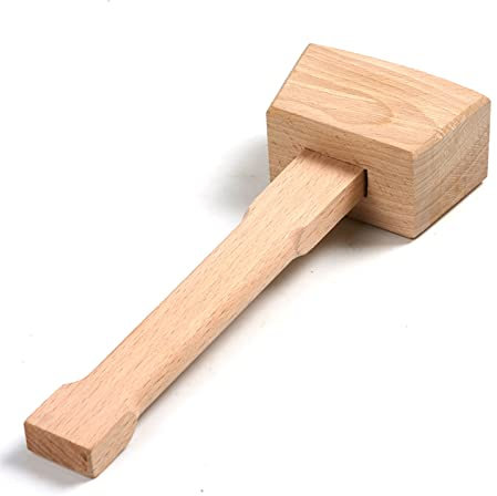 Aqxyedc 45 mm di faggio solido durezza falegname legno martello di legno manico martello lavorazione del legno wanglan