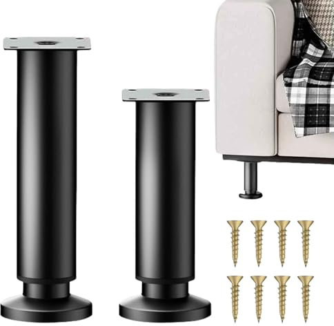 KLLJ Pieds de Meubles Réglables,2pcs Pieds Réglable Meuble,Pied de Table Reglable Hauteur Métal,Pieds De Salle Bain Meubles Salle Bain,Meuble Pied Table Pieds,Table Chaise Armoires Canapé Jambe