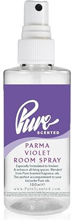 Pure Scented 100ml Room & Fabric Sprays Suitable For Home, Car, Caravan, Work, Gym Bags, Odour Eliminators (1 x 100ml, Parma Violet)