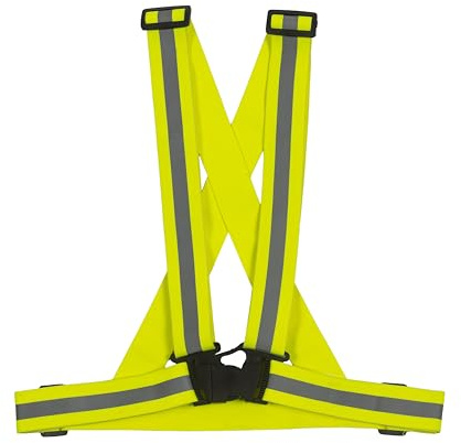 BWOLF Gleam Reflektor-Sicherheitsweste, verstellbare Reflektorweste, leichte Warnweste zum Joggen, Radfahren, Laufen, Motorradfahren, für Erwachsene und Jugendliche