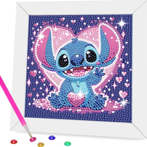 cdsnxore Kit per pittura con diamanti per adulti con cornice, facile da cucire, mini pittura artistica con diamanti per decorare le pareti della casa (17,8 x 17,8 cm) (307)