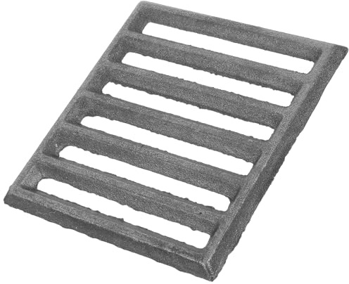 ANDRESLAD Cast Iron Bbq Grill Grate Heavy Duty Charcoal Fire Rack 14x15cm High Temperature Resistant Outdoor Cooking Accessory for Camping and Fire Pits