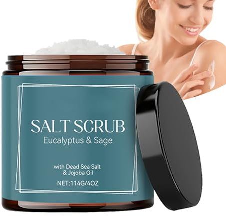Exfoliant pour le corps au sel de mer mort, exfoliant doux pour femmes et hommes, kit hydratant pour les mains et le corps, soin de la peau lisse et revitalisant (1 pièce)
