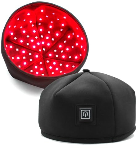 Nahinfrarotlicht Haarwachstumsgerät Rotlicht Therapie Kappe LEDs Haarausfallbehandlung Entspannung der Kopfhaut und Linderung bei dünner werdendem Haar - 660nm & 830nm, 120 LEDs