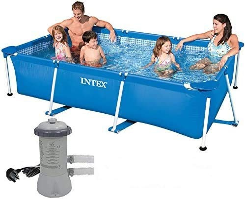 EXPERTSHOP Piscina FUORITERRA Frame Rettangolare 300x200x75 INTEX con Pompa E Filtro 28272