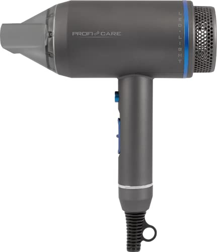 ProfiCare® Hårtork | Hårtork | 1 800 watt | 3 temperatur/effektnivåer | coolshot | joniseringsfunktion | magnetiskt formmunstycke roterbart 360° | blå LED-belysning | upphängningsögla | PC-HT 3082