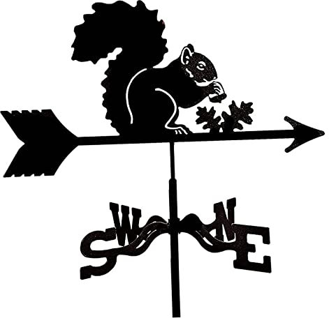 MagiDeal Girouette en Métal, Figurines pour Jardin, Girouette De Jardin, Outil De Mesure Professionnel, Girouette Con Support pour Extérieur, Ferme, Cour, Jardin, Tonnelle- écureuil